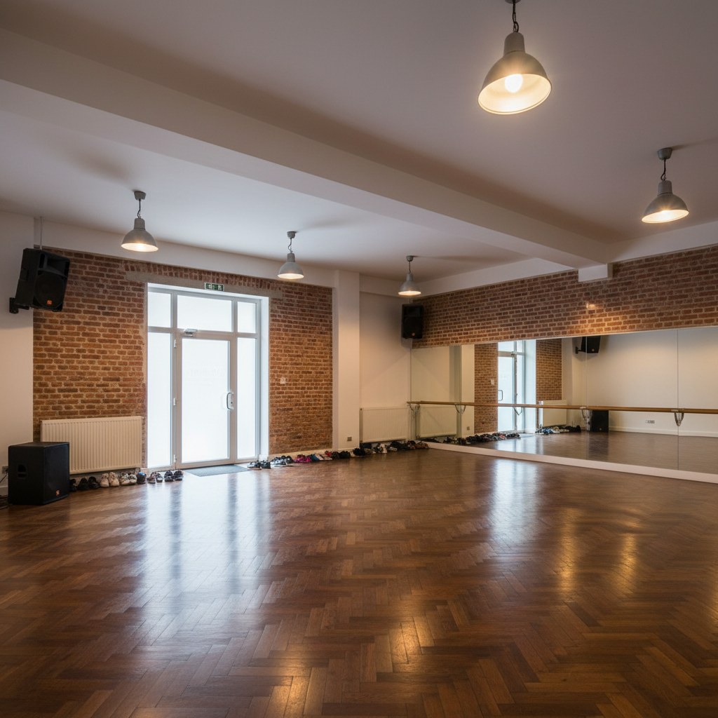 White Dance Studio stüdyo iç mekanı